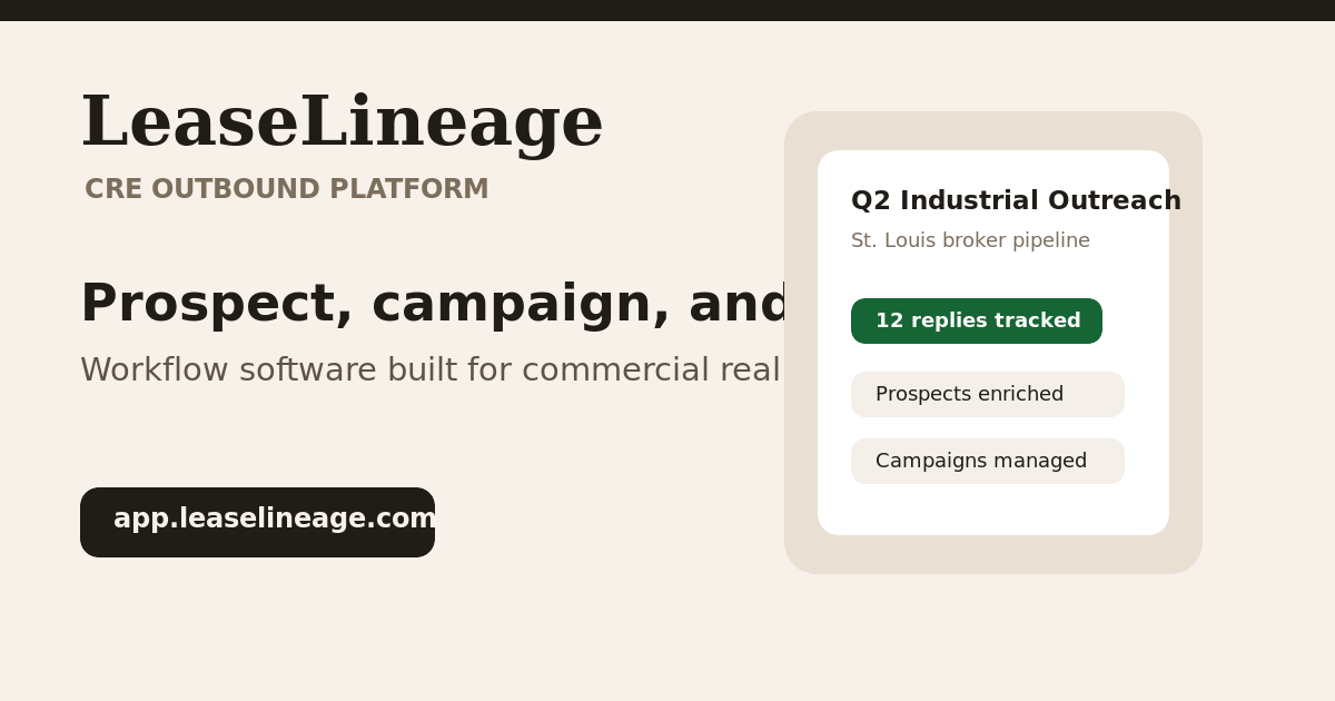 LeaseLineage commercial real estate platform overview